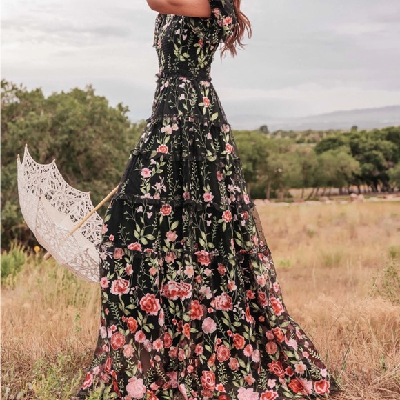 NWT Jessakae rose maxi dress 3x $298 - Picture 5 of 8